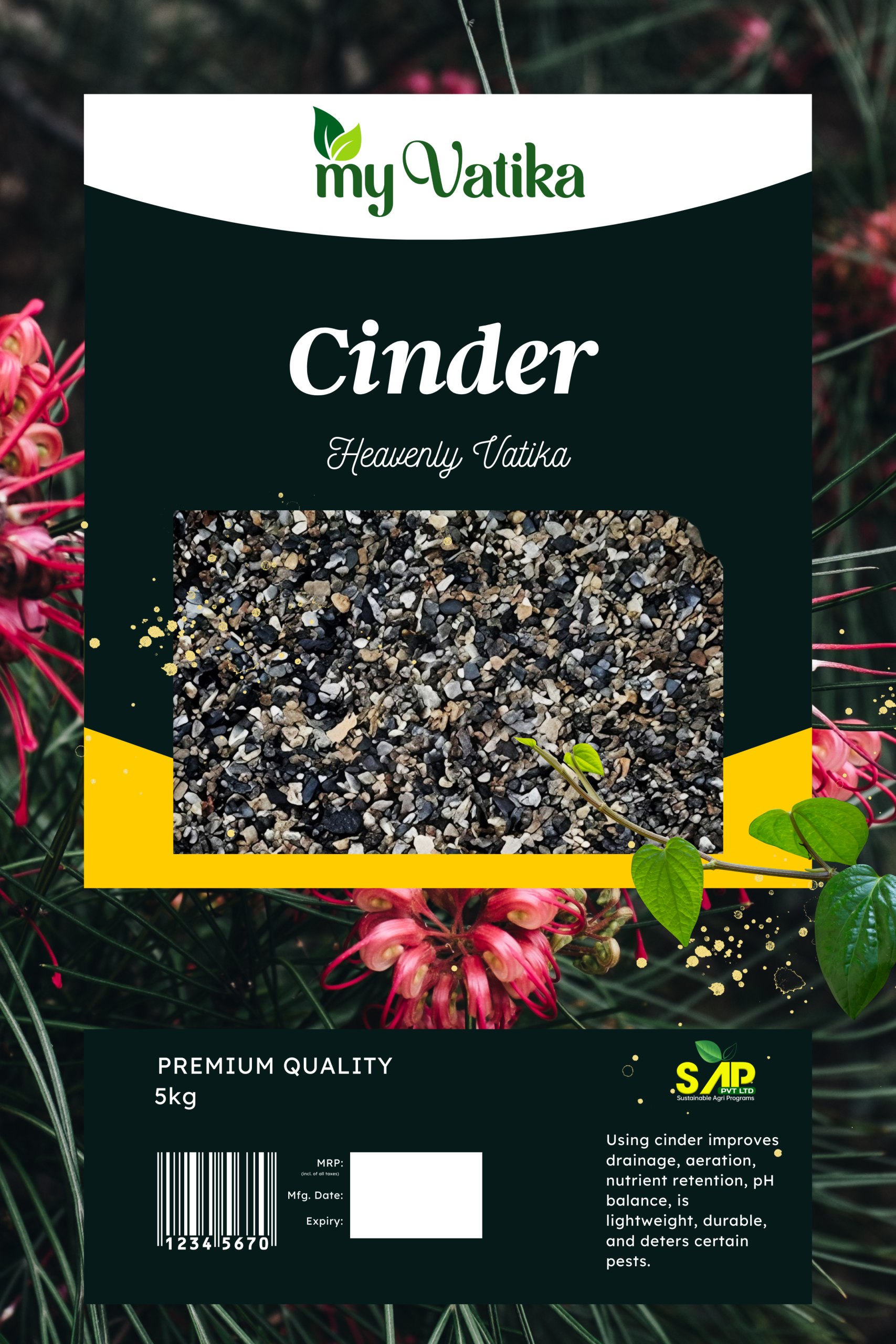 Cinder | Heavenly Vatika | Lightweight Soil Additive for Aeration & Drainage