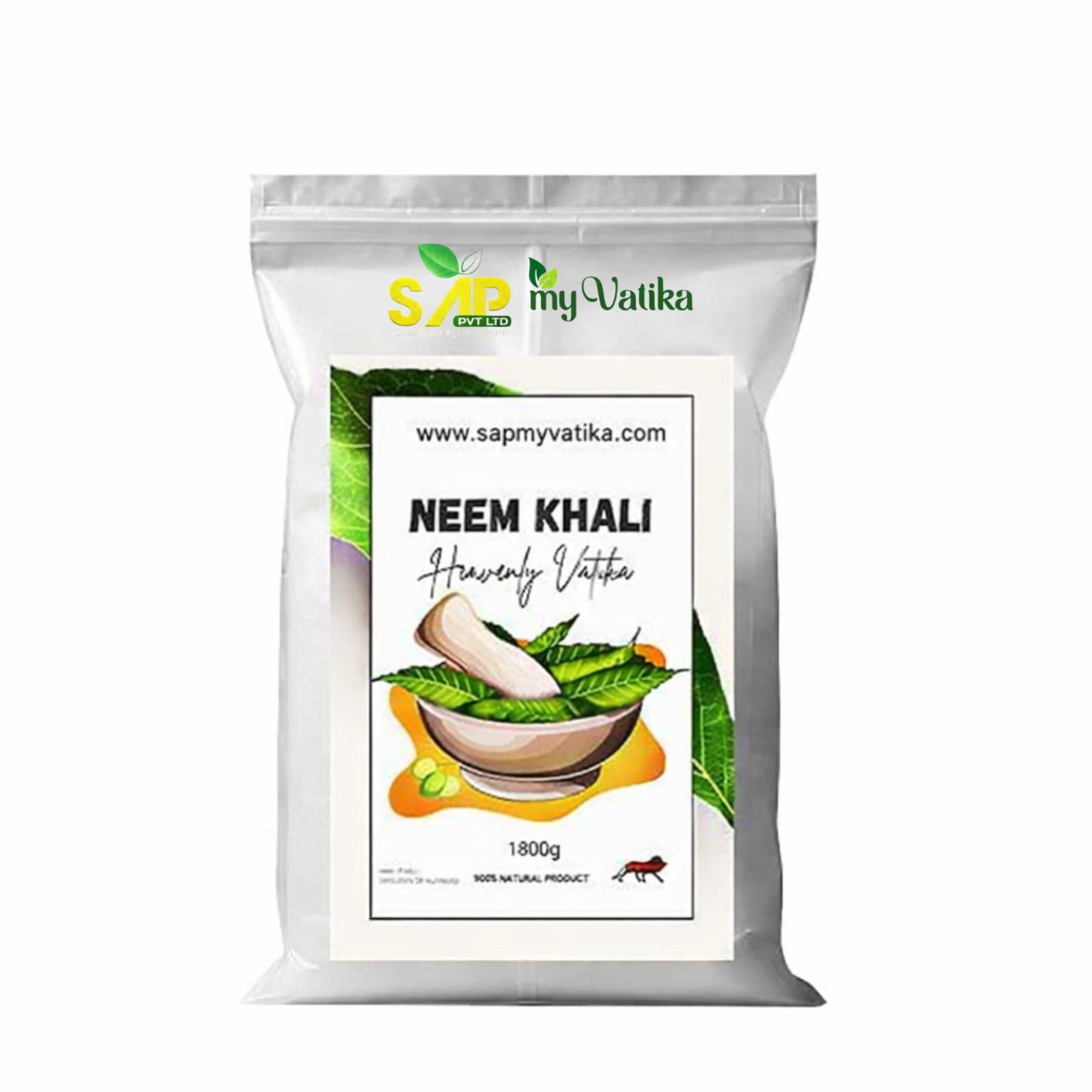 Neem Khali Powder 100% Organic Fertilizer and Pest Repellent, Enriched with Essential Nutrients for Healthy Plants in Garden, Pots, and Farms (1800 Grams)