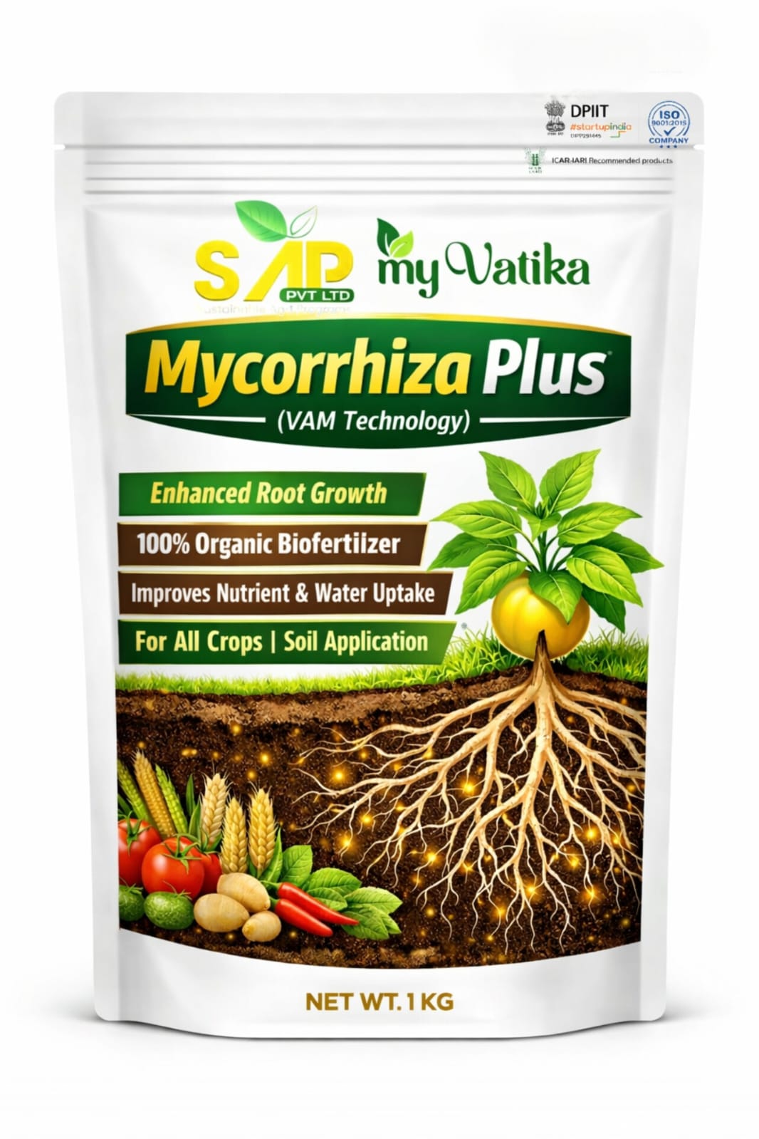 SAP Mycorrhiza Plus (VAM Technology) | Root Growth Booster Bio Fertilizer (1kg)