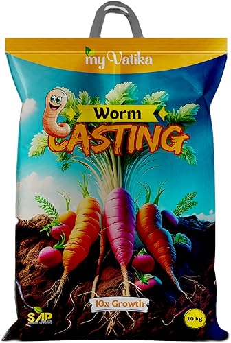 Worm Casting – 100% Organic Vermicompost for Thriving Plants, Lush Gardens & Fertile Soil (My Vatika)